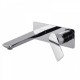 Chrome Bathtub/Basin Wall Mixer With Spout Wall Mounted